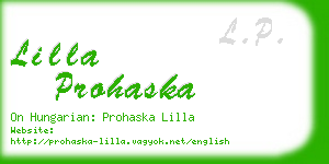 lilla prohaska business card